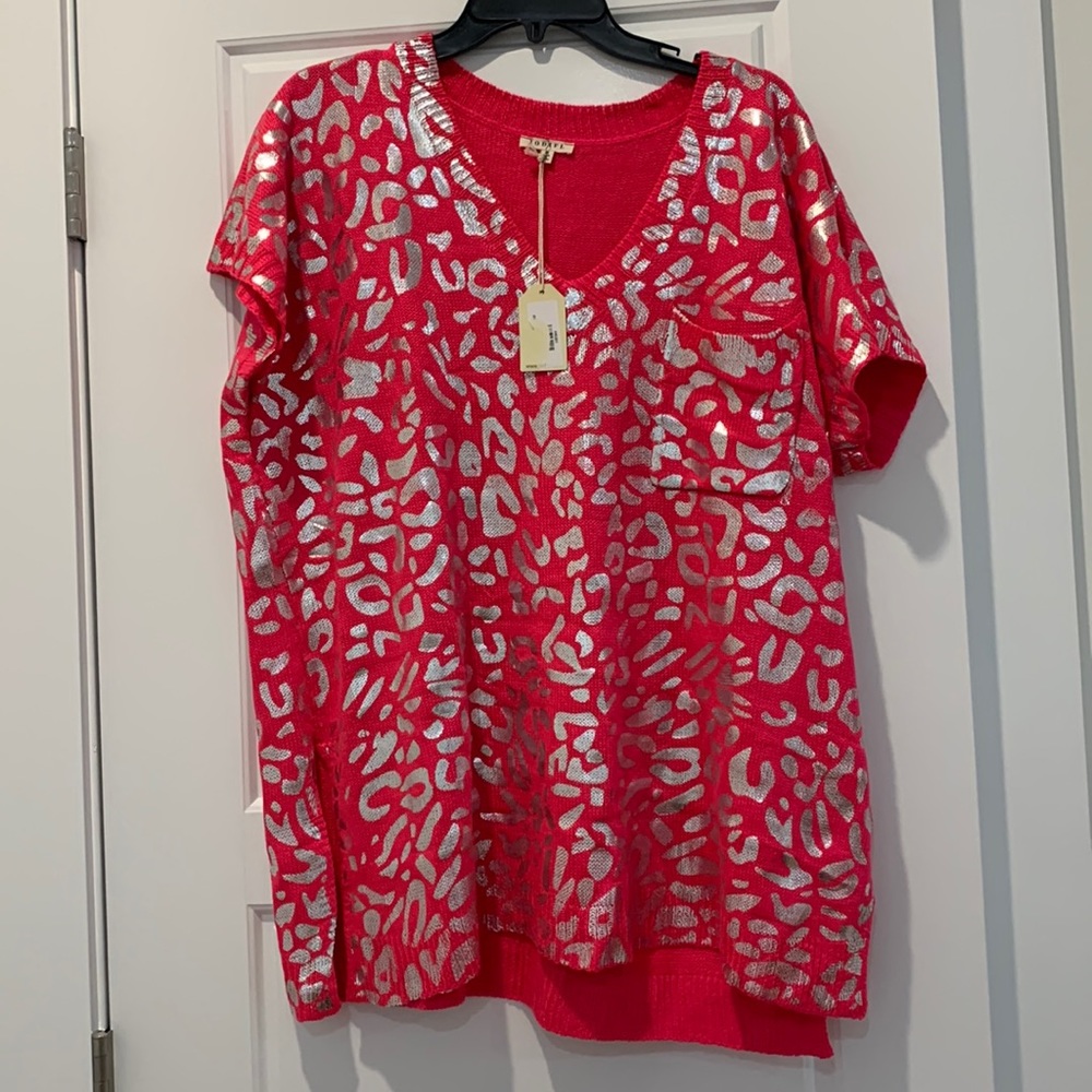Beautiful Jodifl Cheetah Foil Sweater!NWT Size M